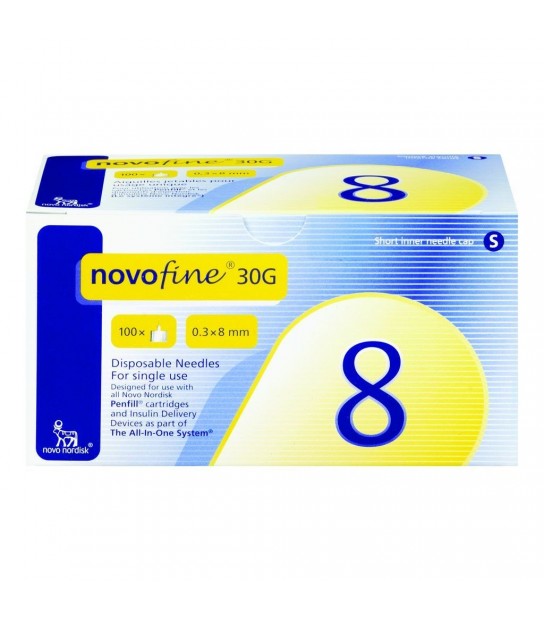 Иглы НовоФайн – 8мм (NovoFine-30G) – 100 шт